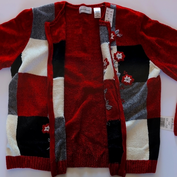 Alfred Dinner Women's Sweater Zip Cardigan, Large - Picture 4 of 11